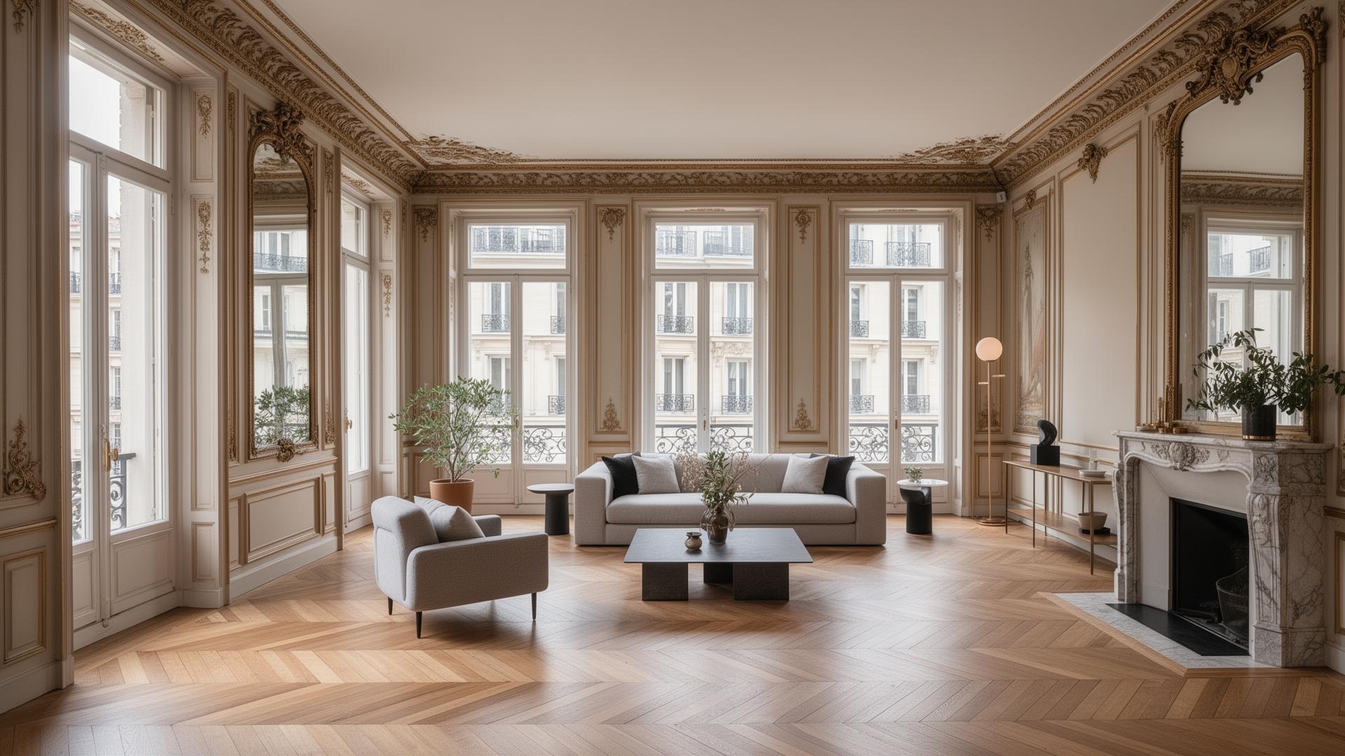 Rénovation d'appartement haussmannien à Paris par Homma, contractant général